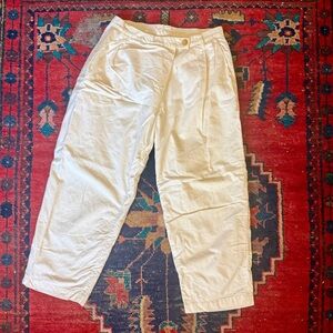 HUMORESQUE Tapered Easy Pants - White Flannel Cotton - S - Japan Quiet Luxury